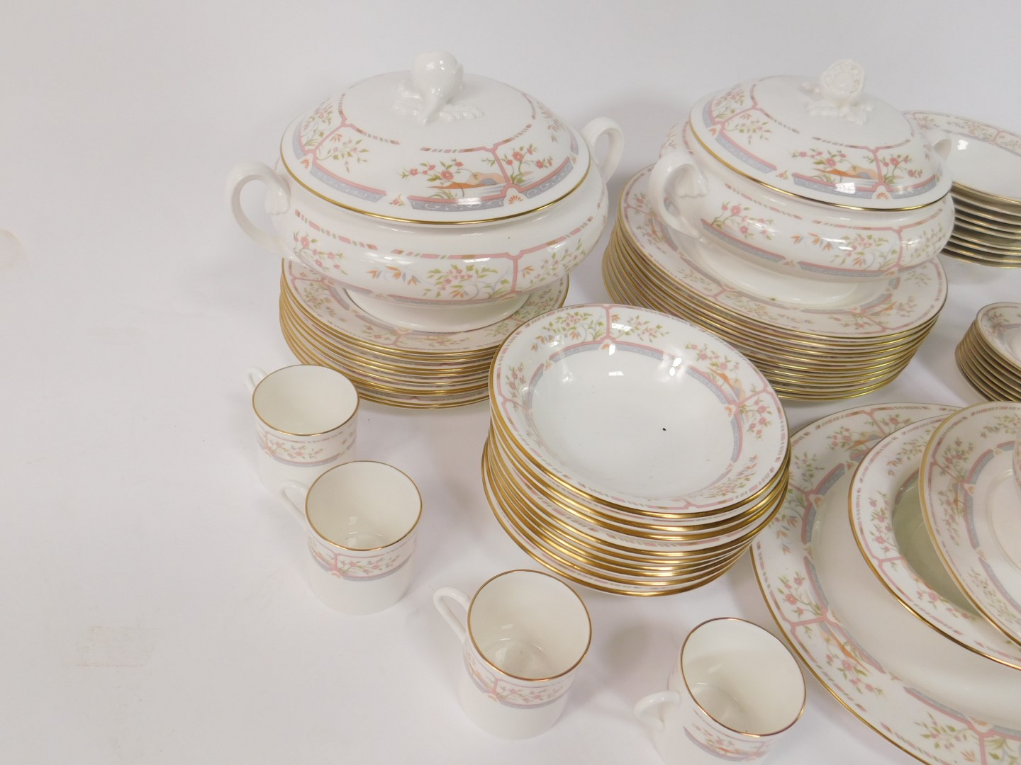 A Royal Worcester porcelain part dinner and coffee service, decorated in the Lagoon pattern, - Image 3 of 4