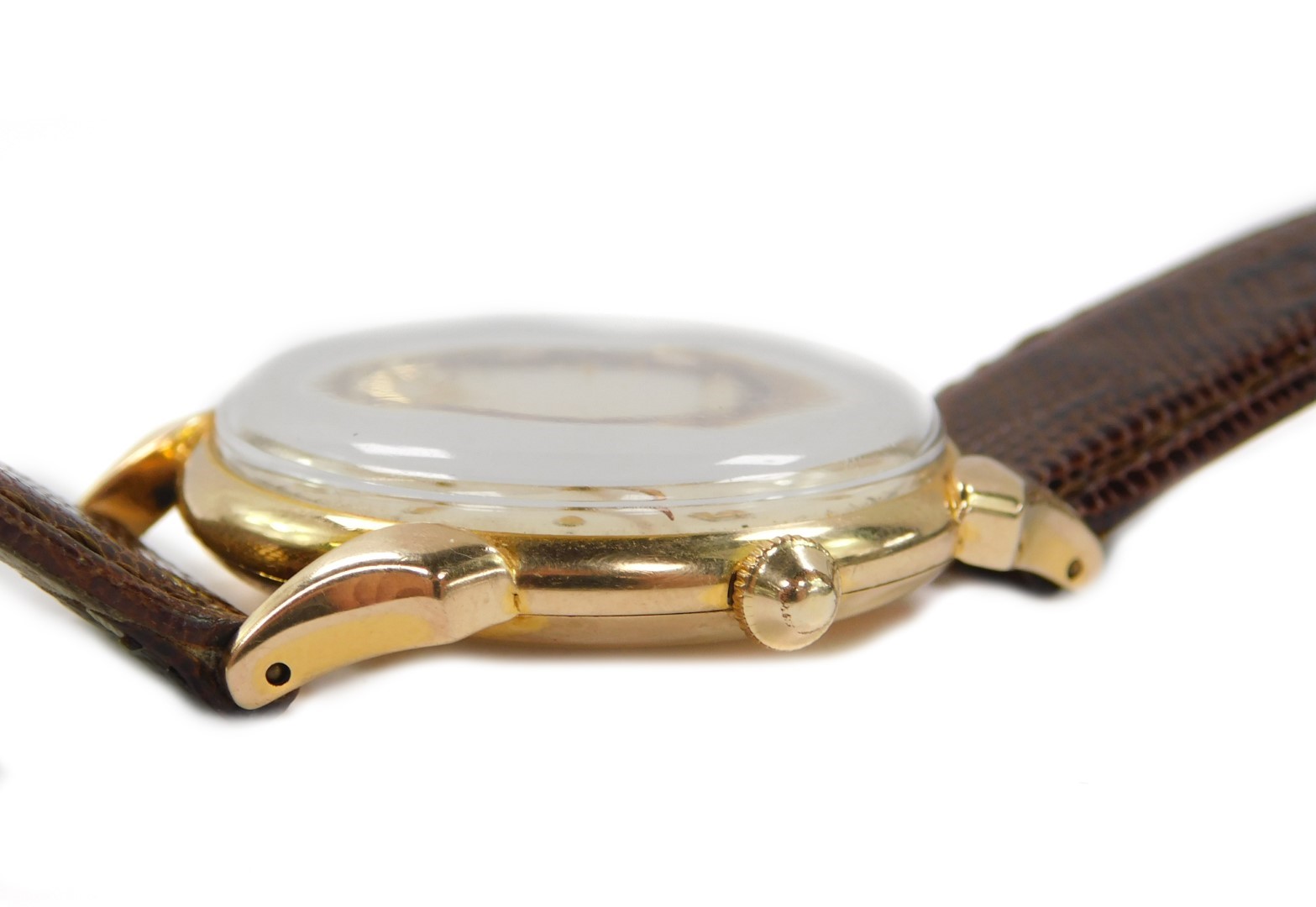 A Rolex precision gentleman's 9ct gold cased wristwatch, circa 1950's, the dial bearing gold - Image 5 of 7