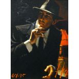 Fabian Perez (20thC). Hollywood Nights, hand embellished Giclee canvas, 45/195, 29cm.x 22cm, and