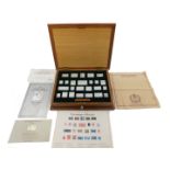 A Hallmark Replicas Limited The Stamps of Royalty silver ingot collection, cased with certificate