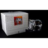 A Swarovski Crystal Annual Edition 1993 Elephant, with stand, box and certificate.
