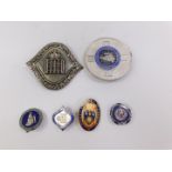 Four silver and metal nurse's badges, to F M Read, comprising The Hospital For Sick Children Great