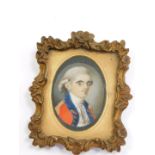 A late 18thC military portrait miniature, bears label verso, Crosse, Only Brother Of ... Crosse of