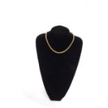 A 9ct gold rope twist neck chain, on a bolt ring clasp, 10.5g.
