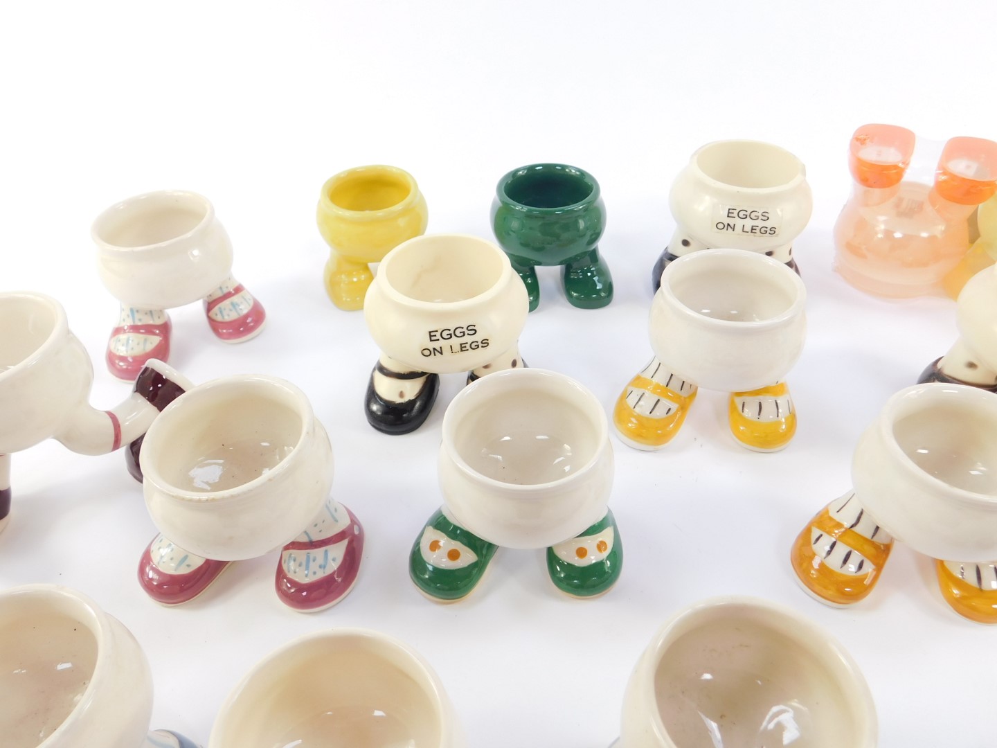 Fifteen Carltonware lustre pottery 'Walking' egg cups, including a peg leg cup, and others. - Image 2 of 4