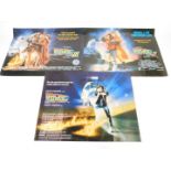 Three Back To The Future Quad posters, by Stephen Spielberg, comprising Back To The Future, He's The