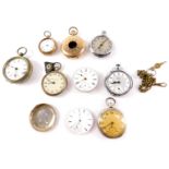 A group of pocket watches, including two Smiths Empire pocket watches, Grola pocket watch, and a