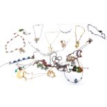 Costume jewellery, including paste brooches and necklaces, earrings, etc. (qty)