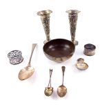 A George III silver tablespoon, Peter, Ann and William Bateman, London 1800, George VI silver and