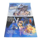 Two Star Wars Quad film posters, Return of The Jedi, The Saga Continues, printed by Lonsdale &