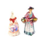 A Royal Doulton figure modelled as Romany Sue, HN1757, together with a figure modelled as