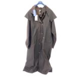 A Driza-Bone brown wax riding coat, size 5XL.