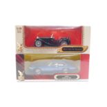 Two Road Signature die cast models of motor cars, scale 1:18, both boxed, comprising a Jaguar XJS