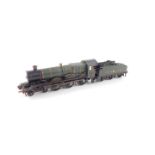 A kit built OO gauge 4073 Class locomotive Warwick Castle, Great Western green livery, no.4081, 4-