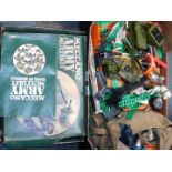 A Meccano Army Multikit, with box, Action Man clothes and boots, and sundry toys. (qty)