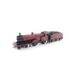 A kit built OO gauge locomotive, Midland Railway red livery, no.715, 4-4-0.