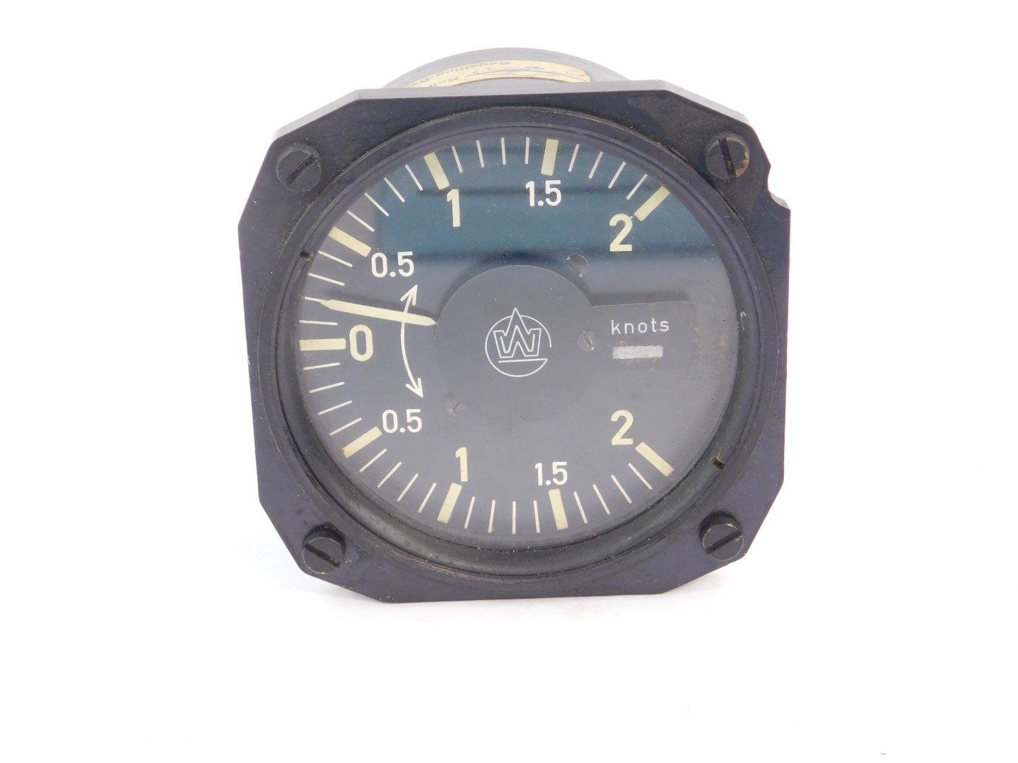 A Winter Instruments aircraft variometer, model no STV1, black dial with white loom numbers,