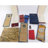 Automotive ephemera and maps, to include The Morris 10-4 Brochure, Ordnance Survey 1/4" map of Great