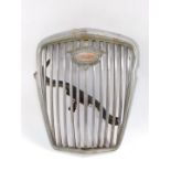 A Wolsley chrome radiator grill, 42cm H, 35cm W. (AF)