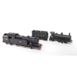 A kit built OO gauge locomotive, British rail black livery, 0-6-4, 69060 and an LNER locomotive,