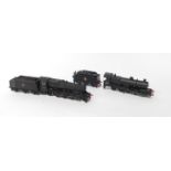 A kit built OO gauge locomotive, British Rail black livery, 2-8-0, 3024 and a further locomotive 2-