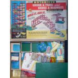 A Chad Valley Building Set No 8 The Constructioneer, girder and panel, and bridge and roadways,