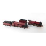 Two kit built OO gauge locomotives, LMS red livery, comprising 1095 and 10316.