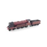 A kit built OO gauge ex Claughton Class locomotive, LMS red livery, no.6004, 4-6-0.