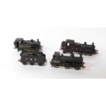 Three kit built OO gauge locomotives, LMS black livery, comprising 6406, 7165 and 2561.