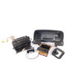Jaguar car parts, to include dashboard instrument cluster, centre console with radio, radio and