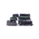 Three Bachmann OO gauge locomotives, comprising Standard Class 5MT The Red Knight, BR black line