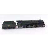 A kit built OO gauge Coronation Class locomotive City of Birmingham, British Rail green livery,