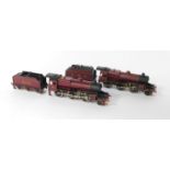 Two kit built OO gauge locomotives, LMS red livery, comprising 13054 and 2733.