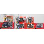 Seven Britains die cast tractors, comprising Ford Tractor 7710 9523, New Holland T9.670 Tractor
