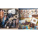 A Palitoy Bonanza Wagon, figures and horses, Action Men, etc. (qty)