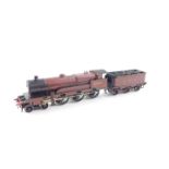 A kit built OO gauge Claughton Class locomotive, LMS red livery, 5986, 4-6-0.