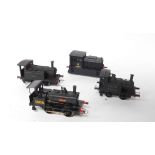 Four kit built OO gauge locomotives, LNER, LMS and British Rail black livery.