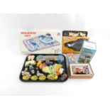 A Schilling Aerodrome Airport Control Tower, Welby Highway Set, both boxed, further boxed toys,