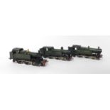 Two kit built OO gauge locomotives, Great Western green livery, 195 and 196 and a further locomotive