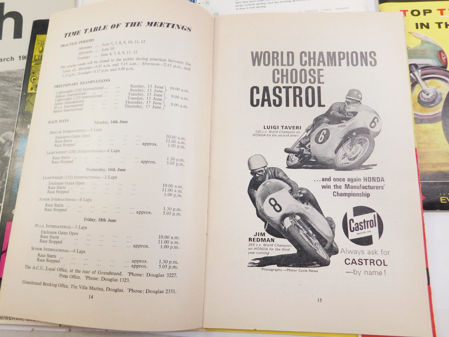 A 1963 and 1965 Isle of Man TT Offical Guide and Programmes, 1962 and 1964 Supplement to History - Image 2 of 4