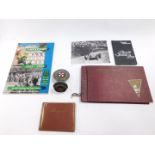 Mid 20thC Isle of Man TT photographs, autograph book containing motorcyclist's signatures to include