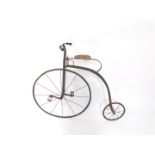 A Victorian penny farthing, with later adaptations, 105cm H.
