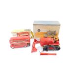 A Dinky Super Toys die cast Blaw Knox Bulldozer, 561, together with a Dinky Toys Routemaster Bus,