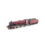 A kit built OO gauge Jubilee Class locomotive Bellerophon, LMS red livery, no.5694, 4-6-0.