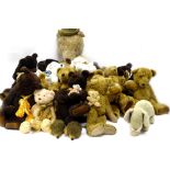 @A large quantity of teddy bears, various sizes.