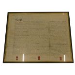 A 19thC indenture dated 1887, relating to a mortgage redemption etc., bearing various signatures,