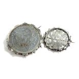 Two silver brooches, to include a Victorian Sophia silver brooch, and a United States silver