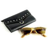 An Osprey London ladies leather purse, a pair of vintage Ray Ban sunglasses, marked B and L Ray