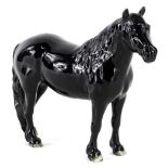 A Beswick black fell pony