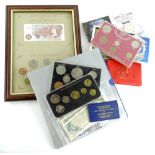 A large quantity of coins, mainly in sets, banknotes etc.